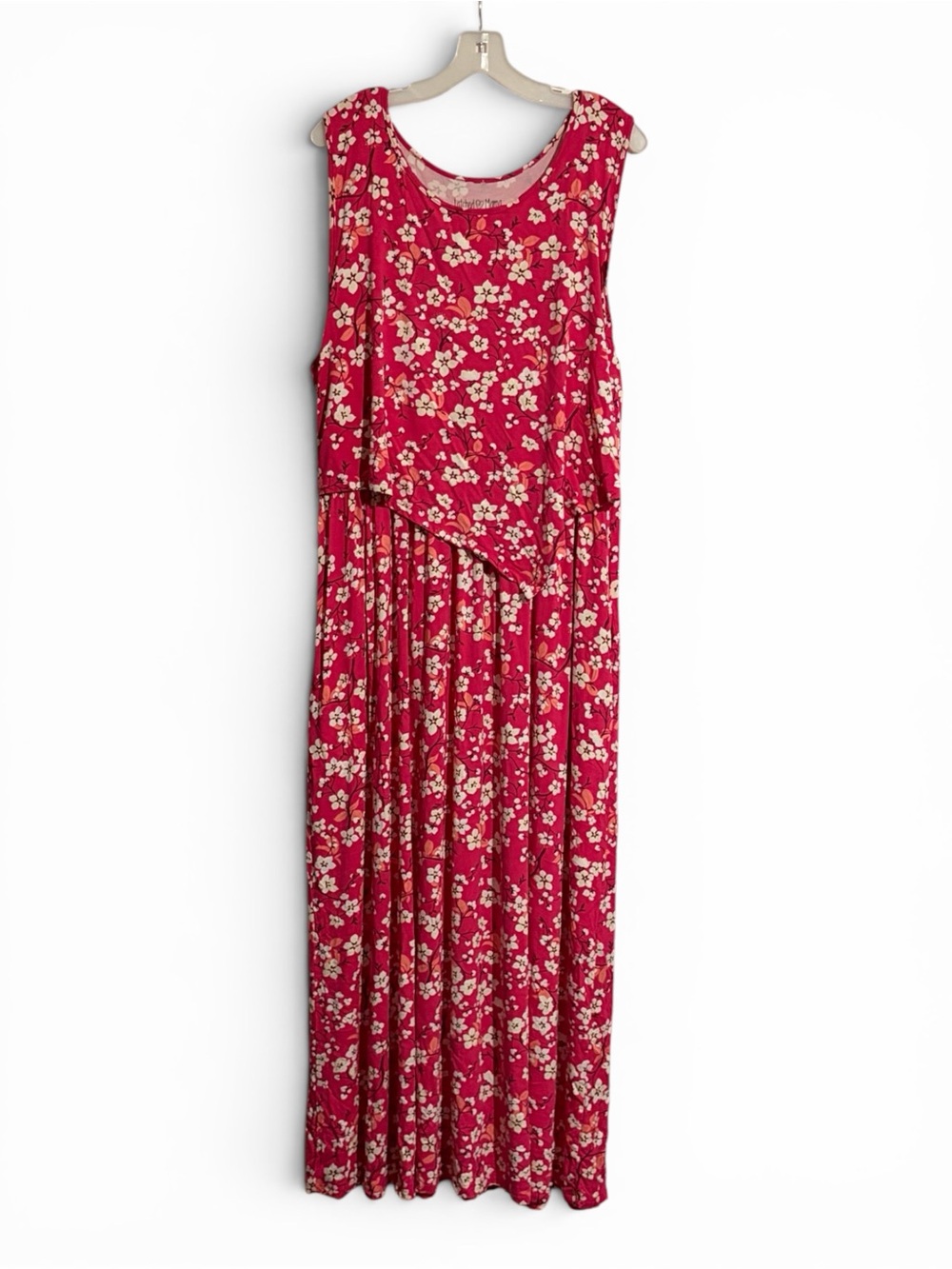 2X Latched Mama Boardwalk Maxi Pink Floral Dress